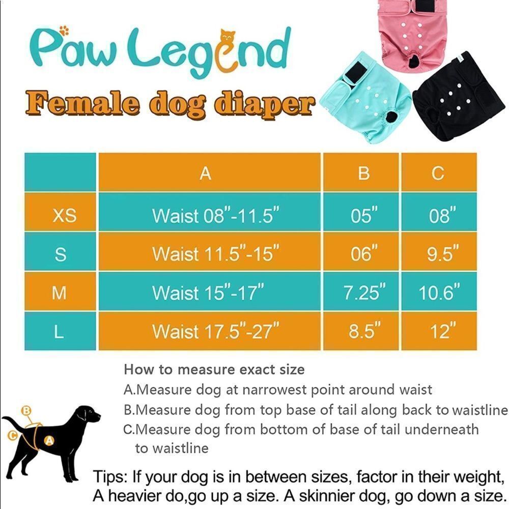 ✨4xHP✨Paw Legend Reusable Female Dog Diapers✨ - Picture 3 of 6